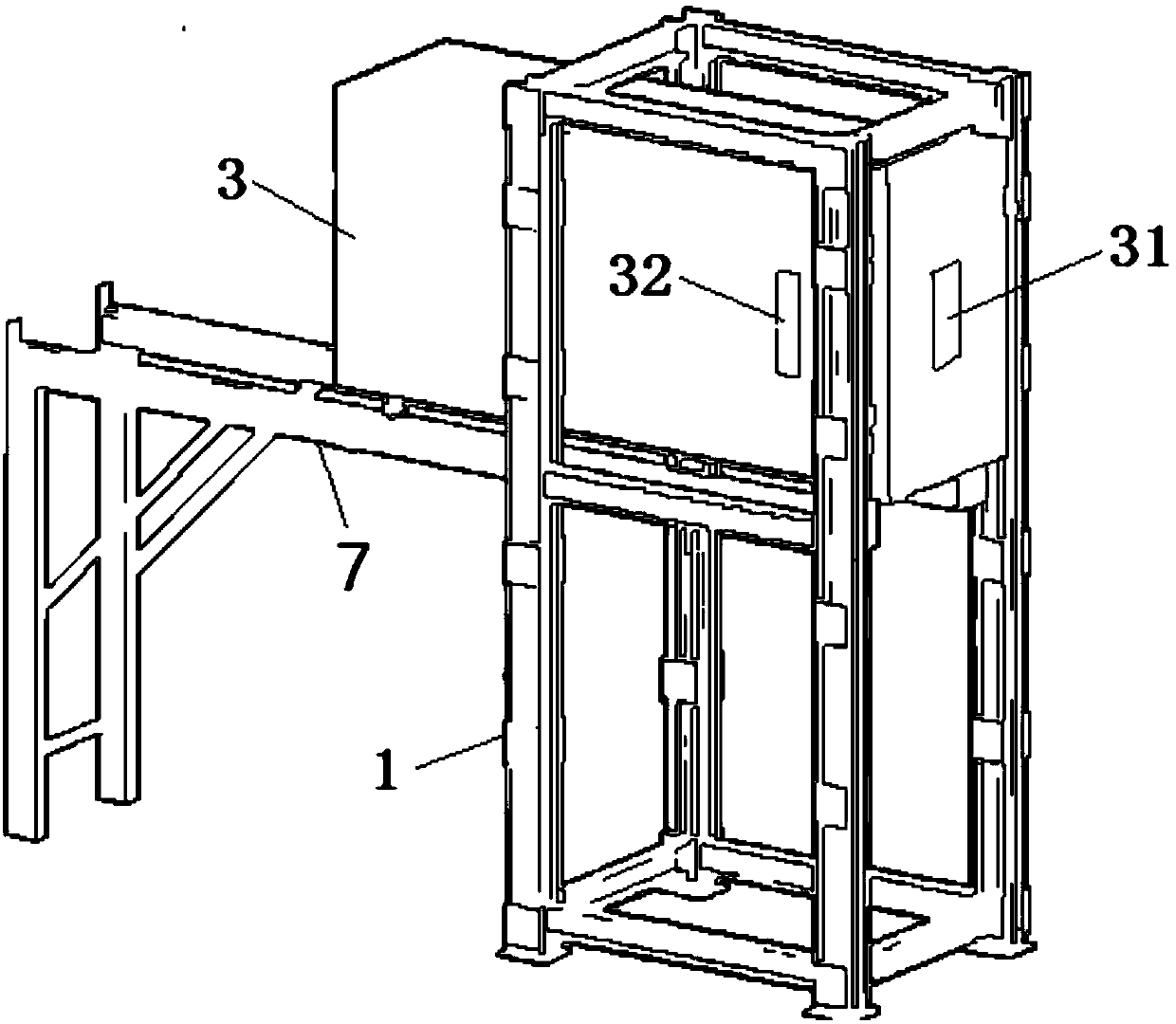 A system and method for detecting low-temperature fatigue life of shelf beam-column joints for cold storage