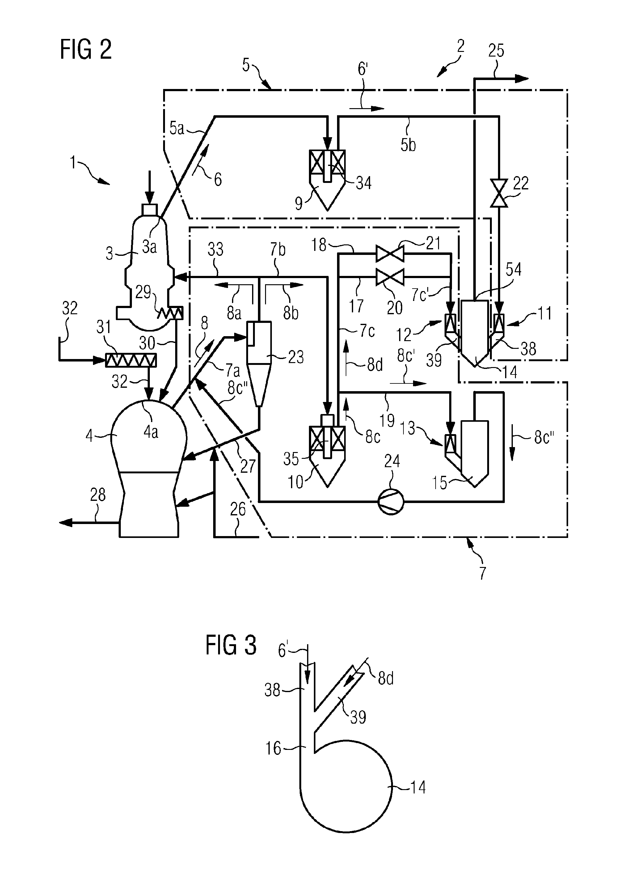 Process gas purification device for a melt reduction system for extracting pig iron