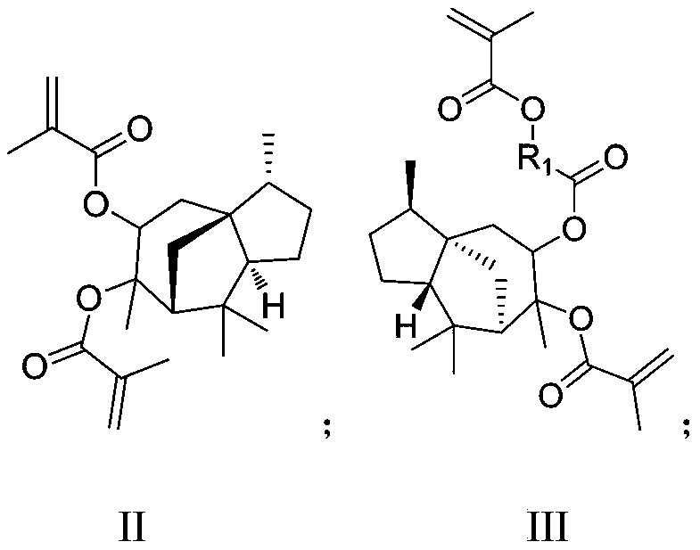 Photoresist resin monomer synthesized from alpha-cedrene and synthesis method thereof