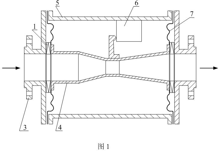 Middle through hole movable throttling element flow meter capable of preventing blockage