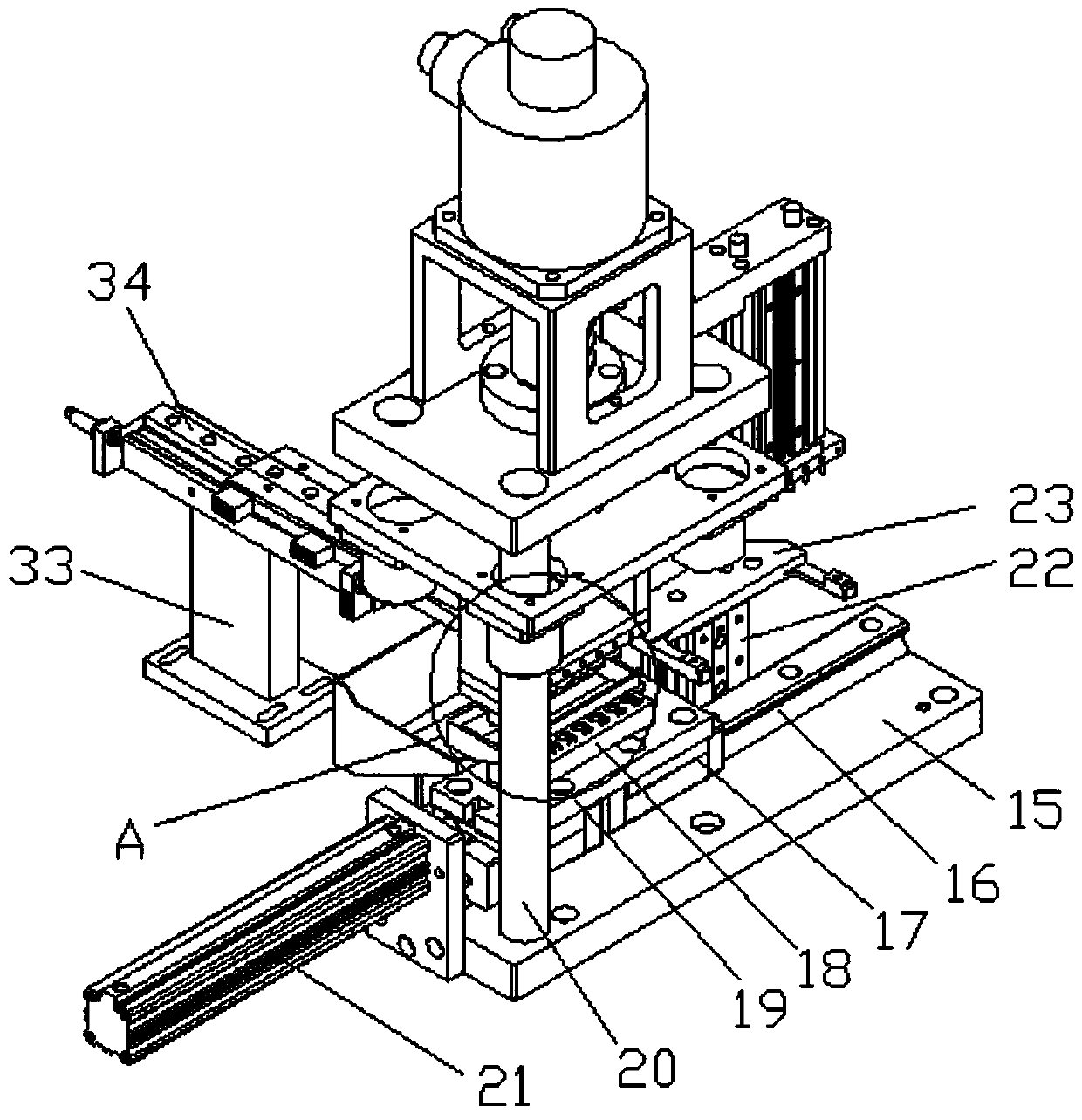 Automatic press-fitting machine of button motor