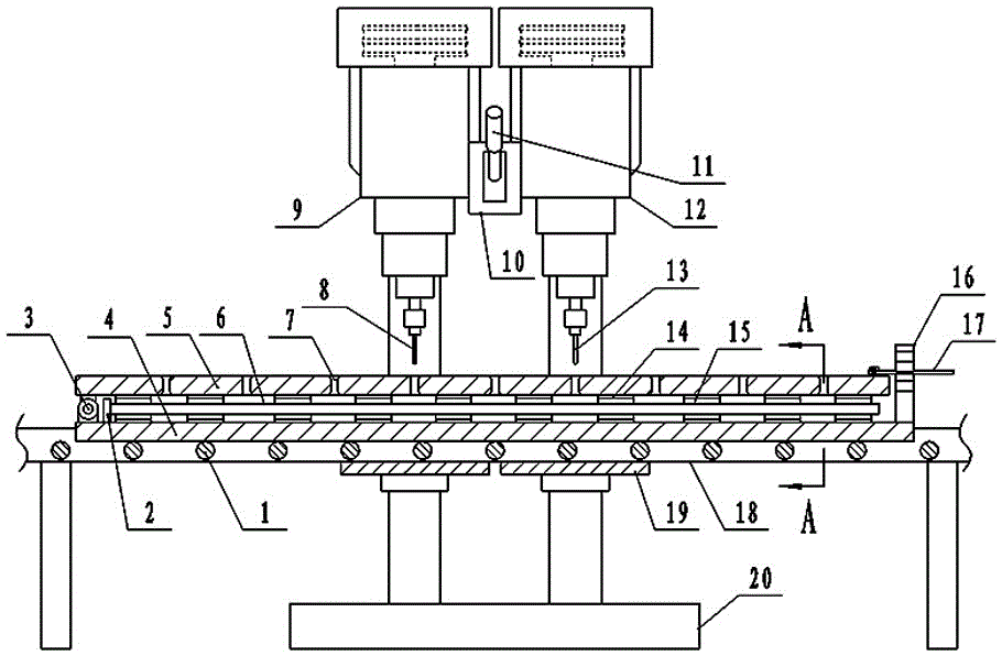 Metal pipe fitting positioning drilling edge pulling machine