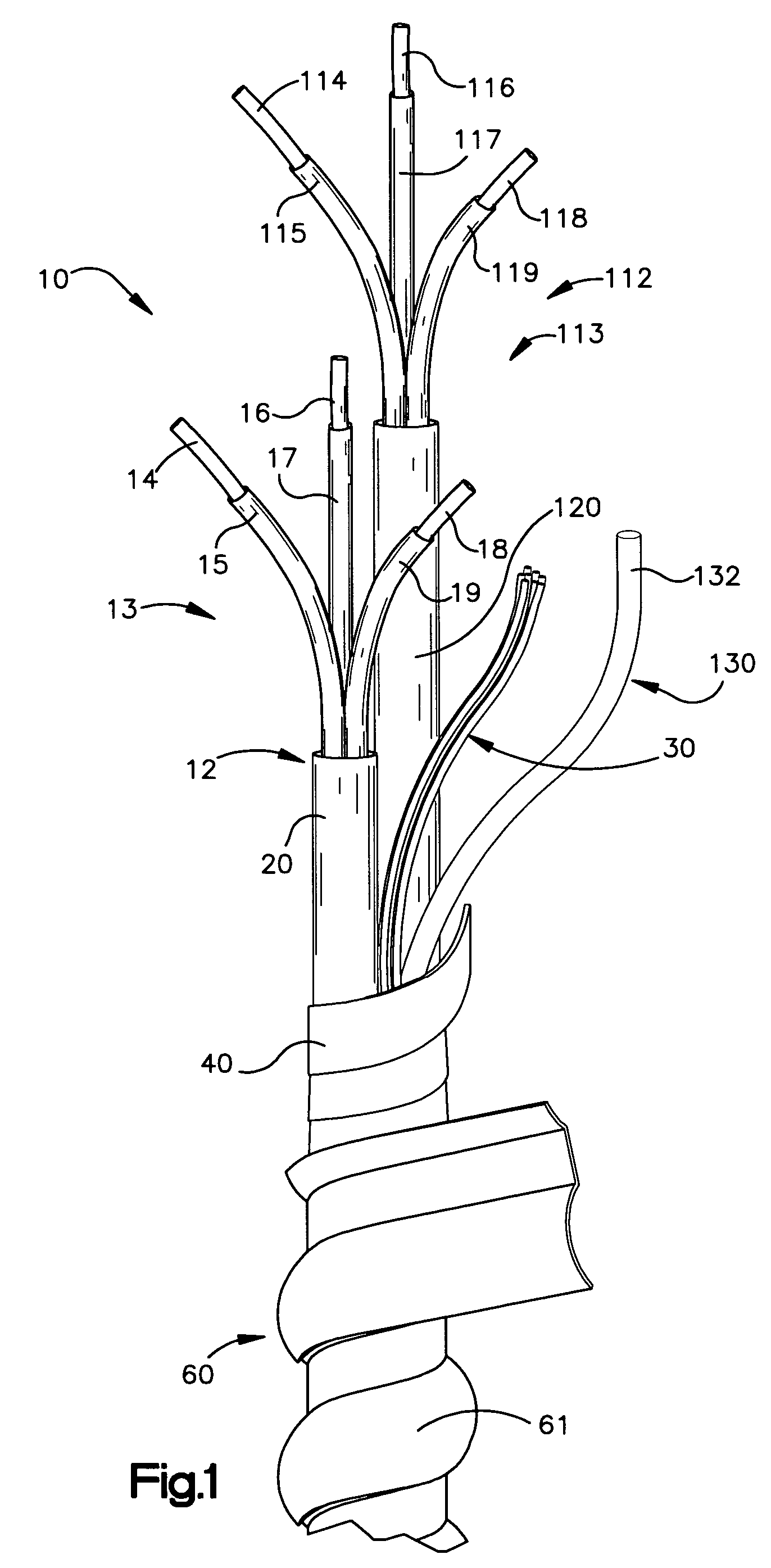 Insulated, high voltage power cable for use with low power signal conductors in conduit