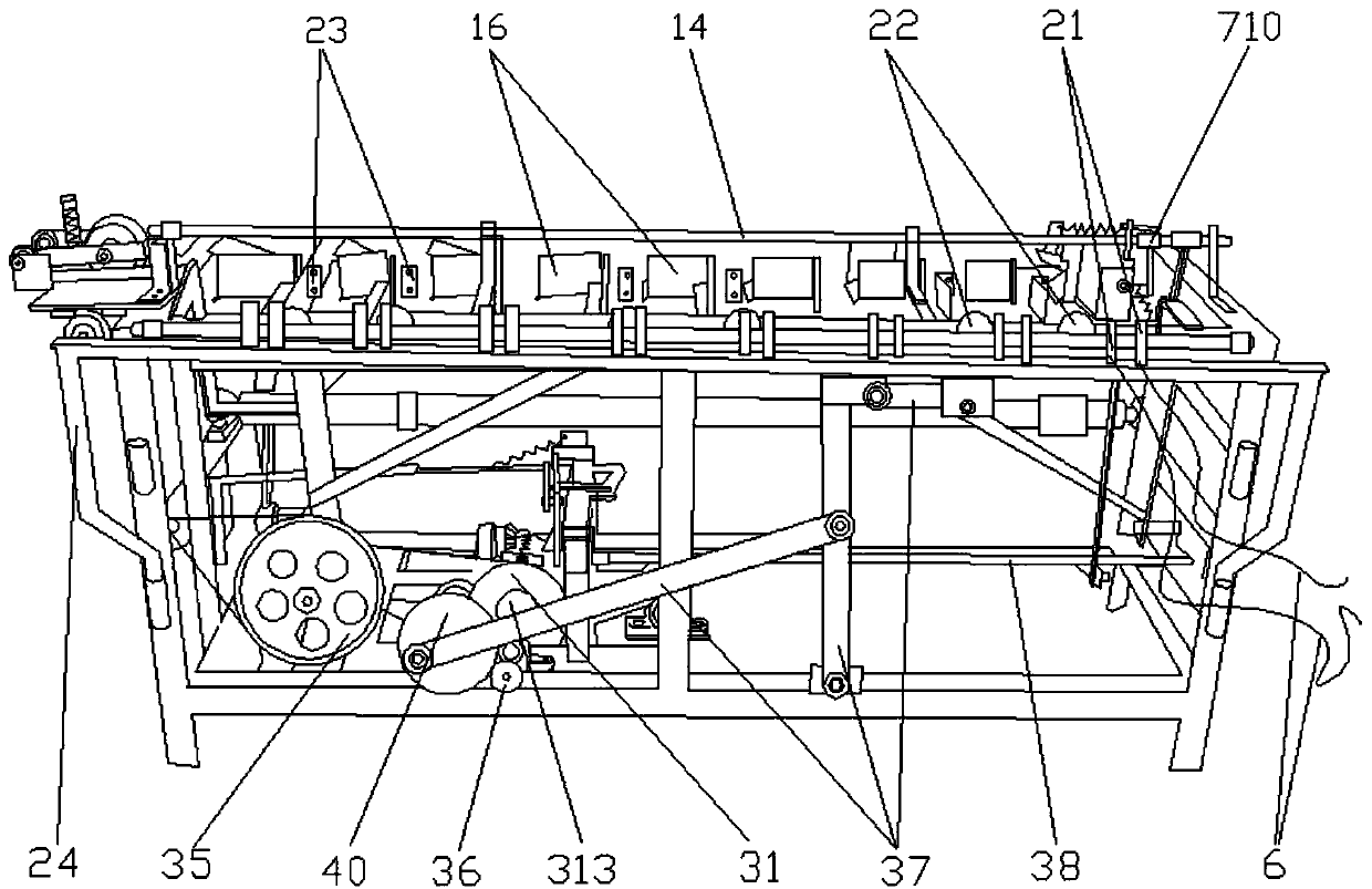 Bamboo bundle fiber one-piece veneer weaving machine and veneer weaving method thereof