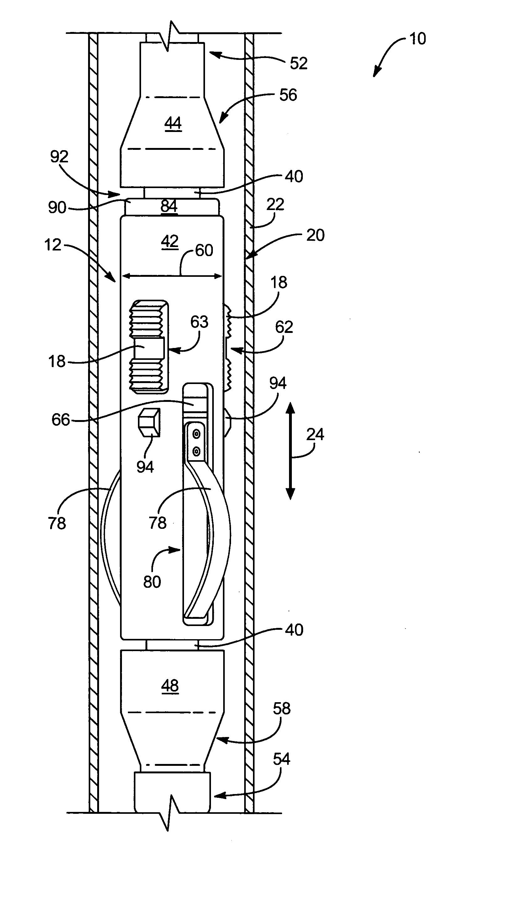 Hydrodynamic, down-hole anchor