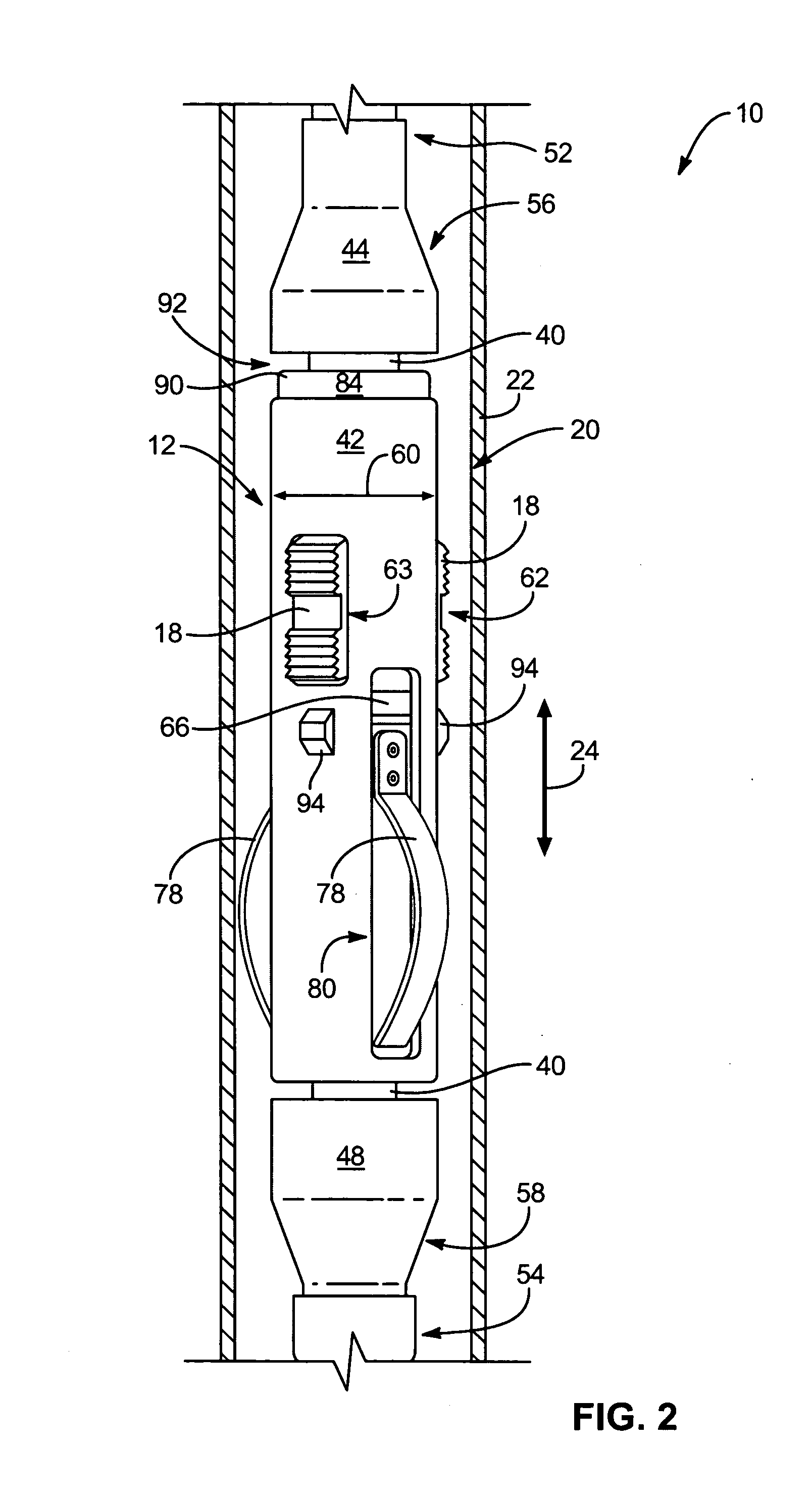 Hydrodynamic, down-hole anchor