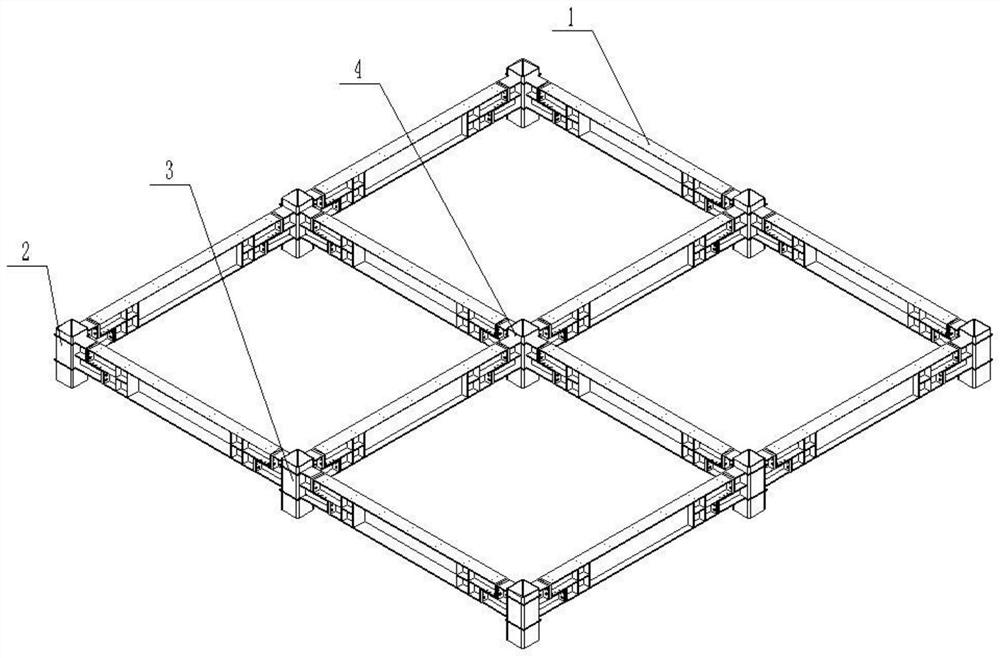 Fabricated building main body frame structure