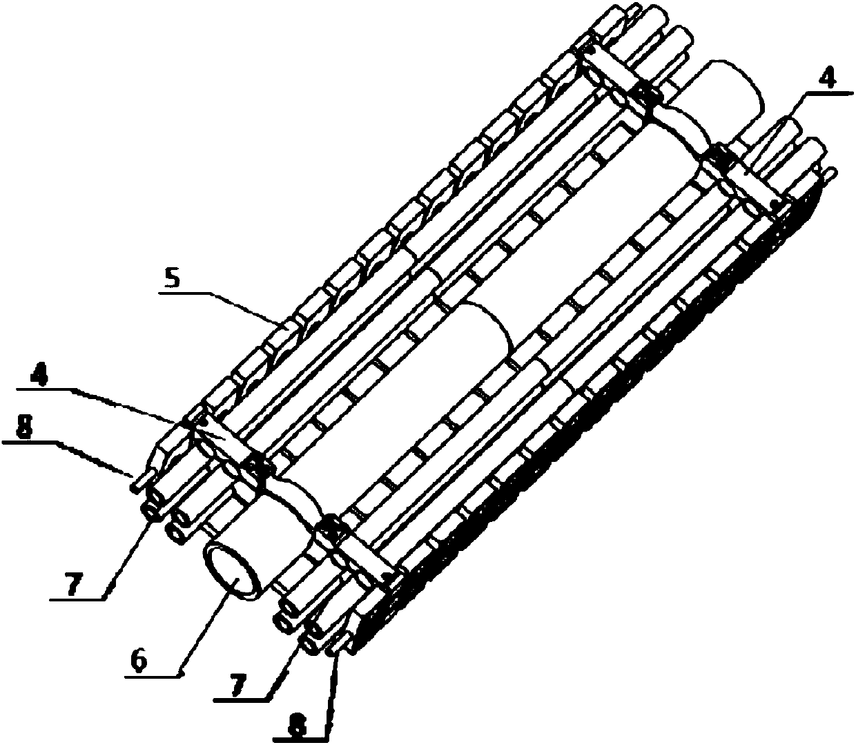 Winding device used for multiple flexible pipelines