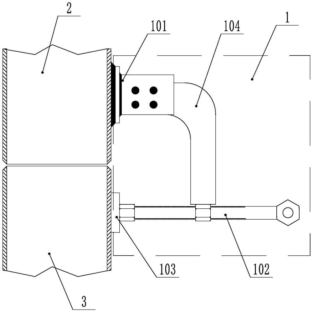 Adjustable tower equipment assembling tool and using method