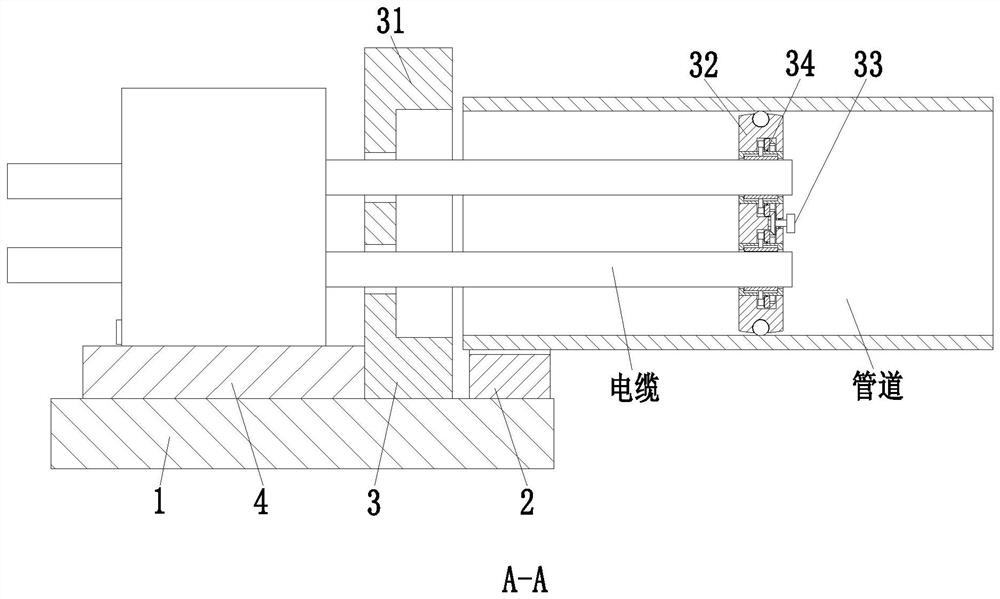 Cable laying and stringing auxiliary device