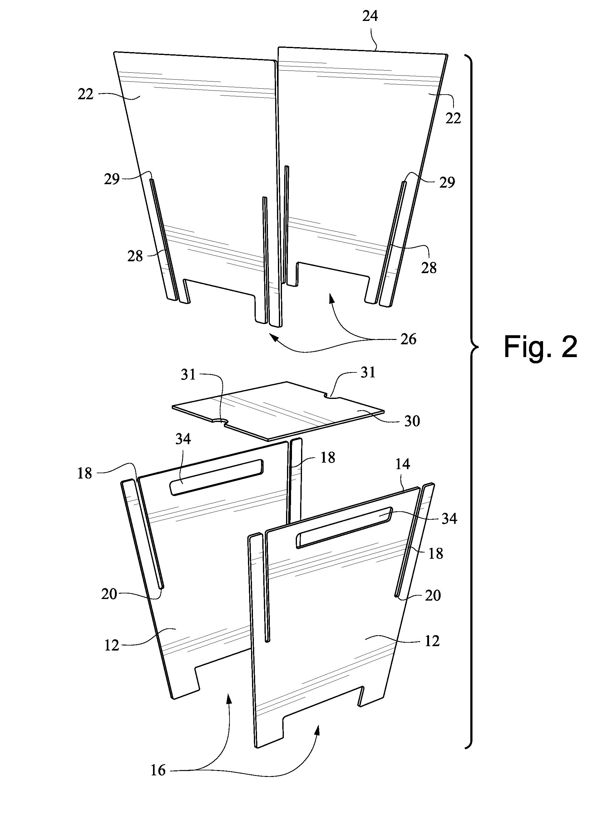 Multi-use flat pack product and method