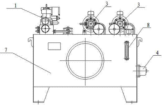 Wheel blocking hydraulic station of rotary kiln