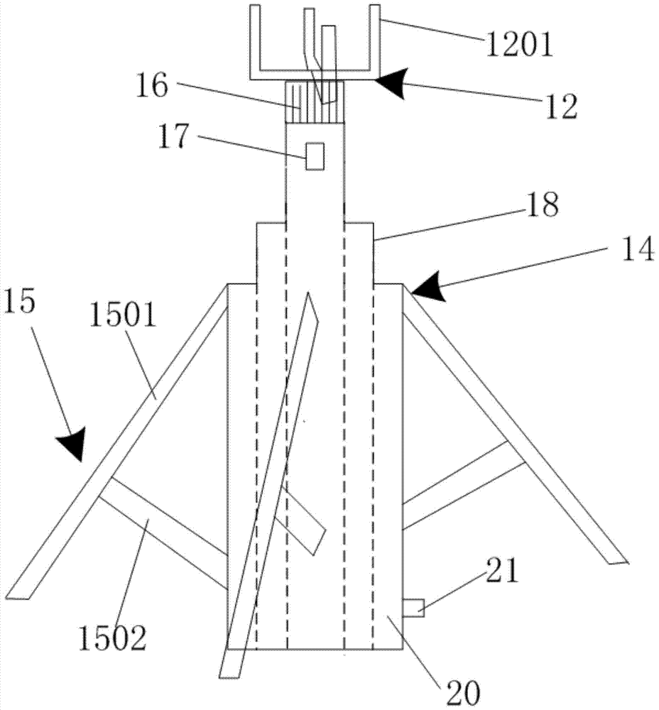 High-altitude grounding device for hydraulic lift