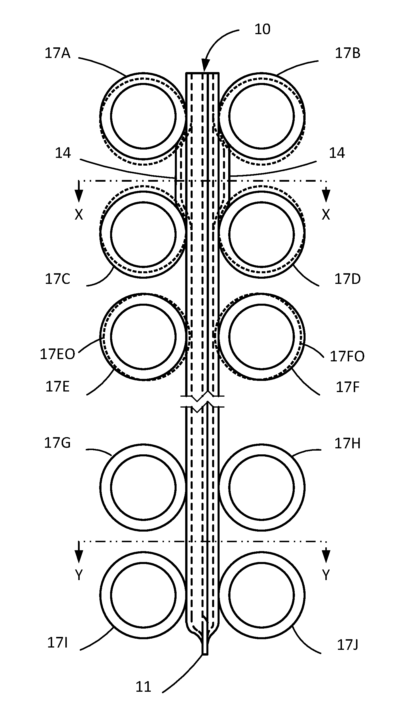 Tube support for vibration mitigation