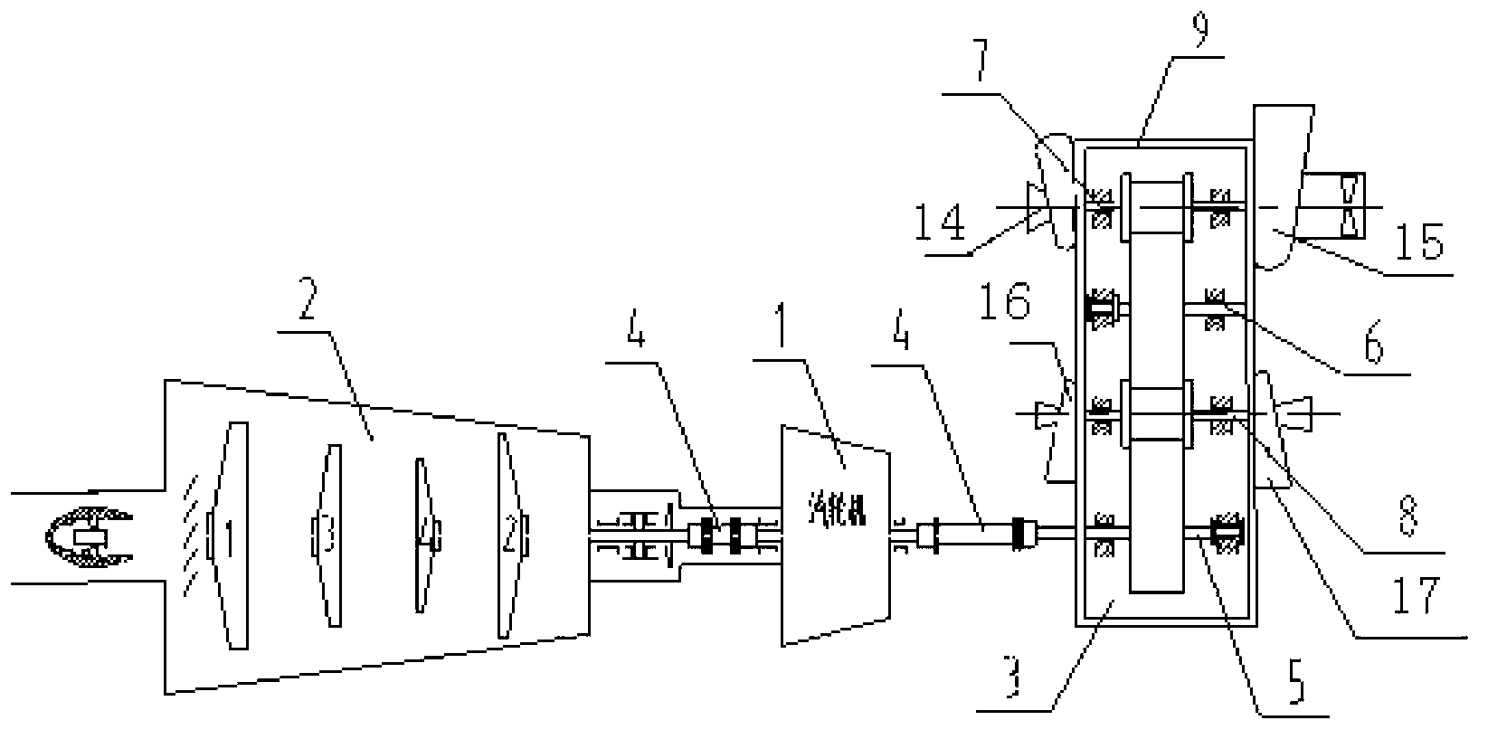 Single-shaft plusing multiple-shaft type carbon dioxide gas centrifugal compressor unit