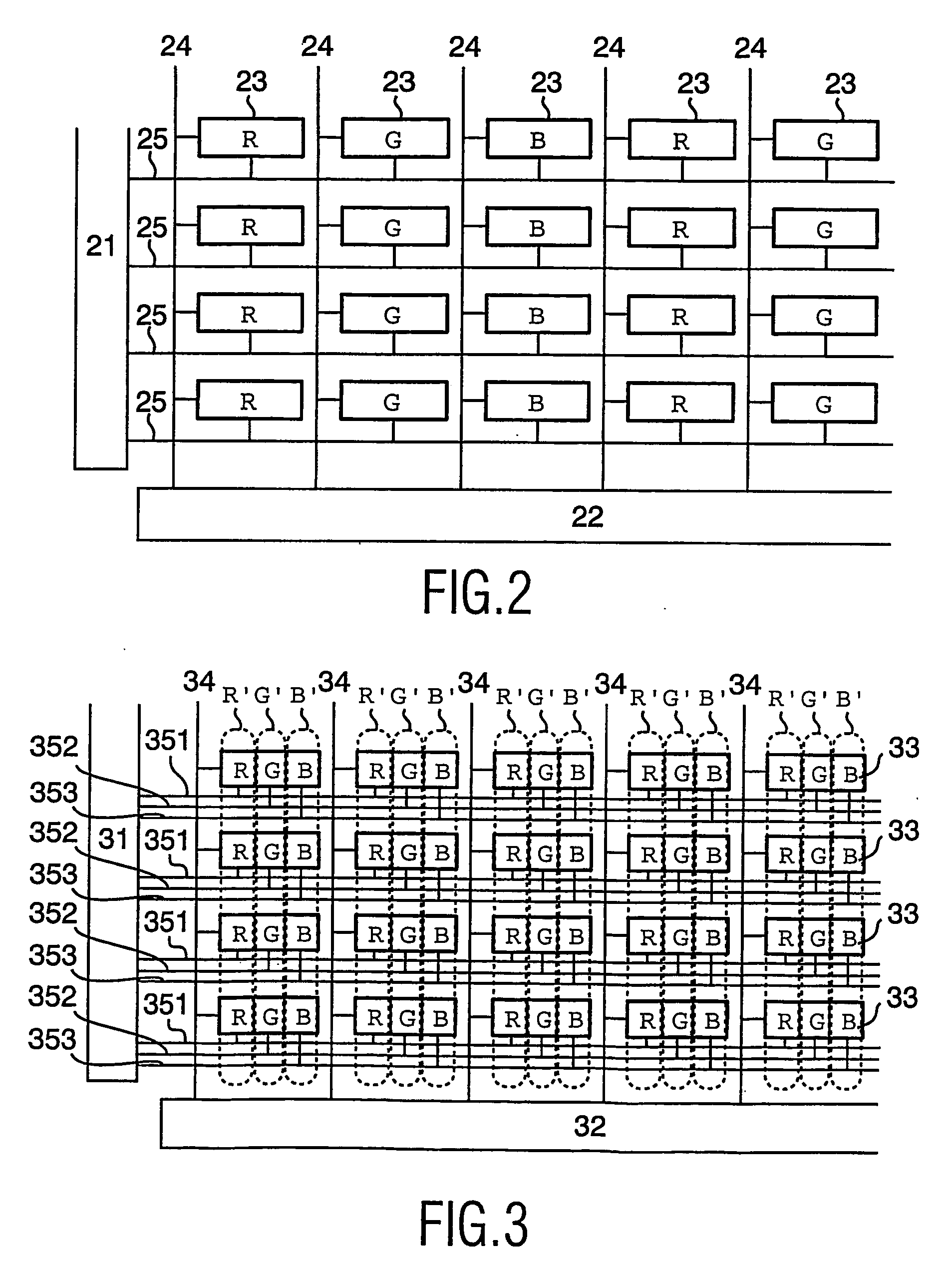 Active matrix display with variable duty cycle