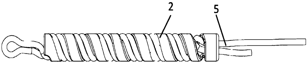 Spiral type rope locking device