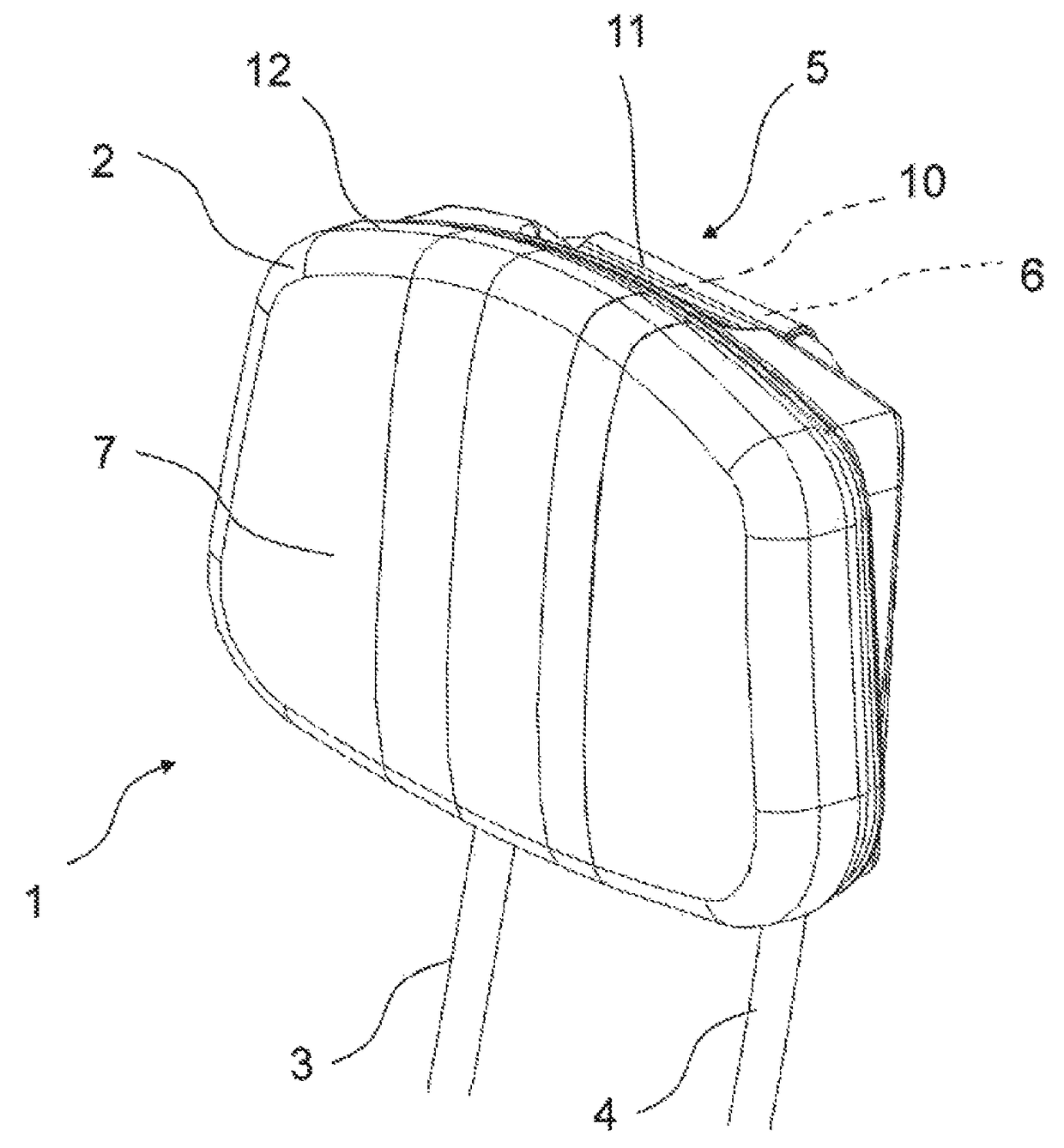 Foldable headrest with double hinge