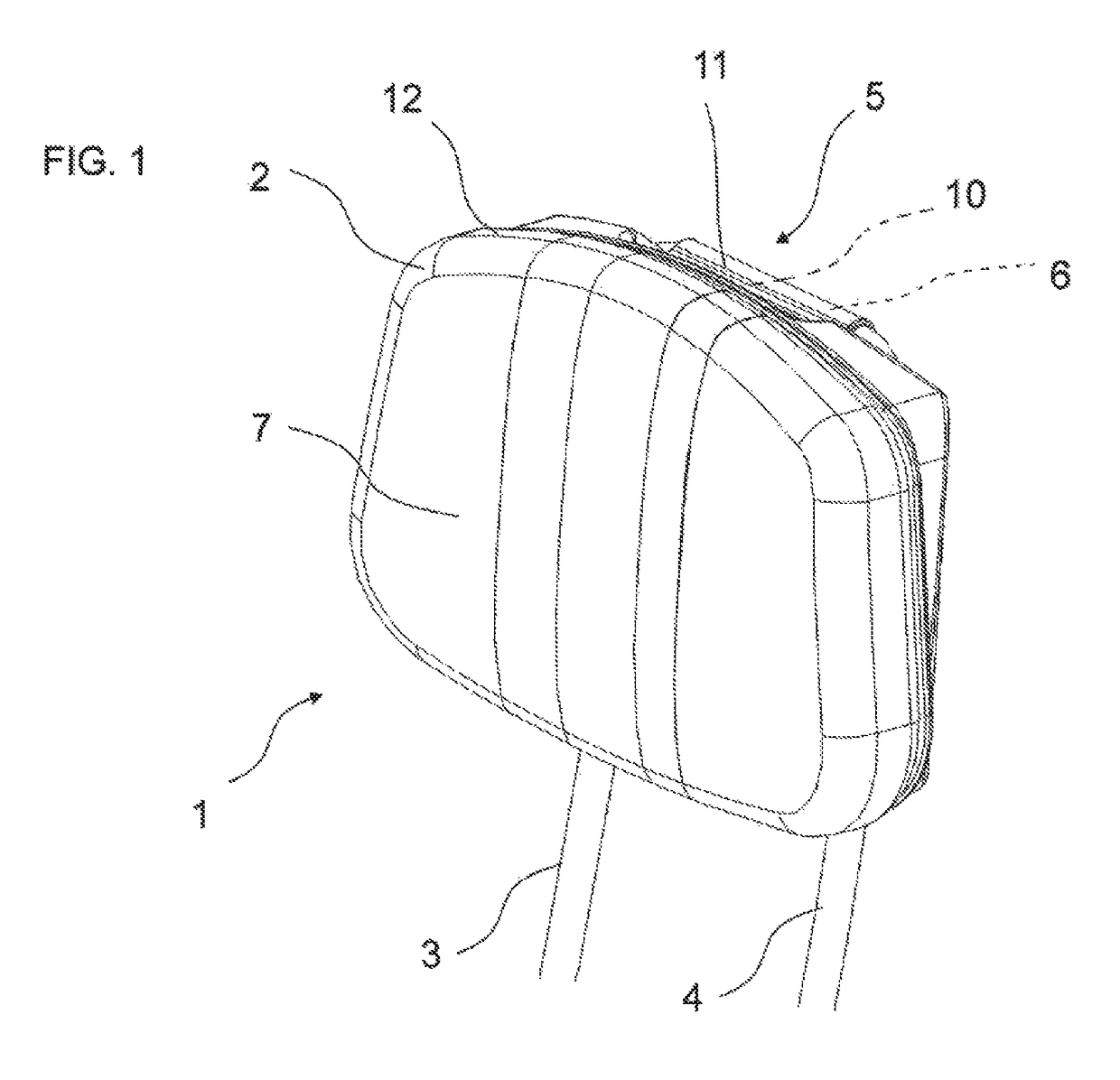 Foldable headrest with double hinge