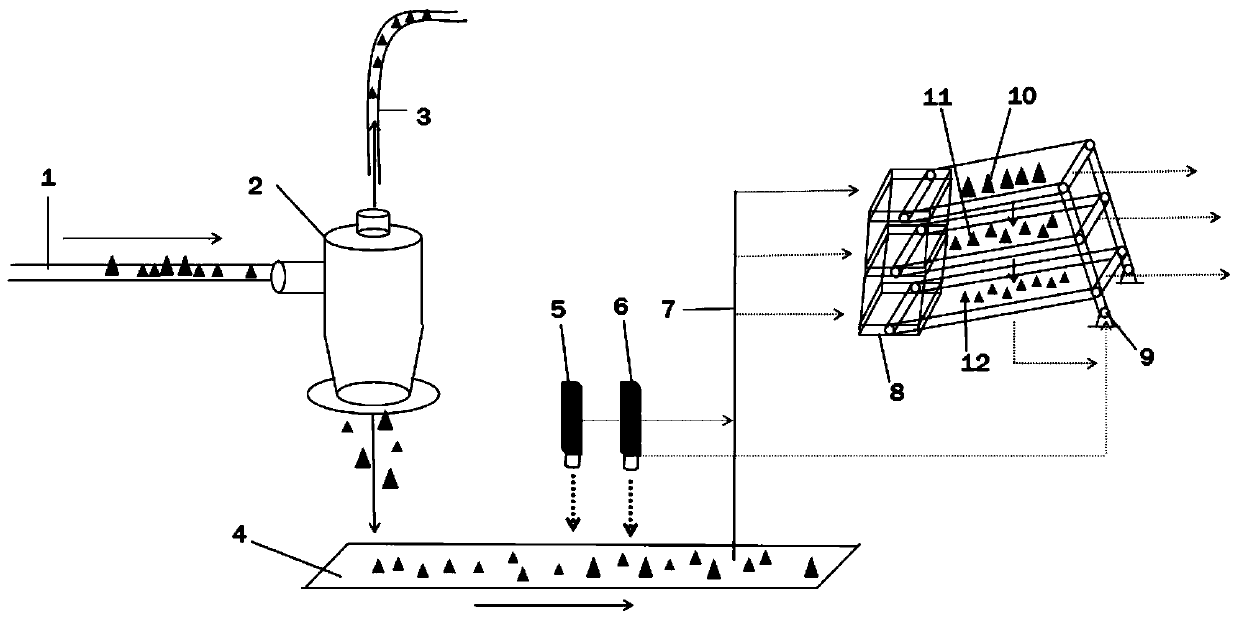 Method for removing residual materials of cyclone separator by vibration