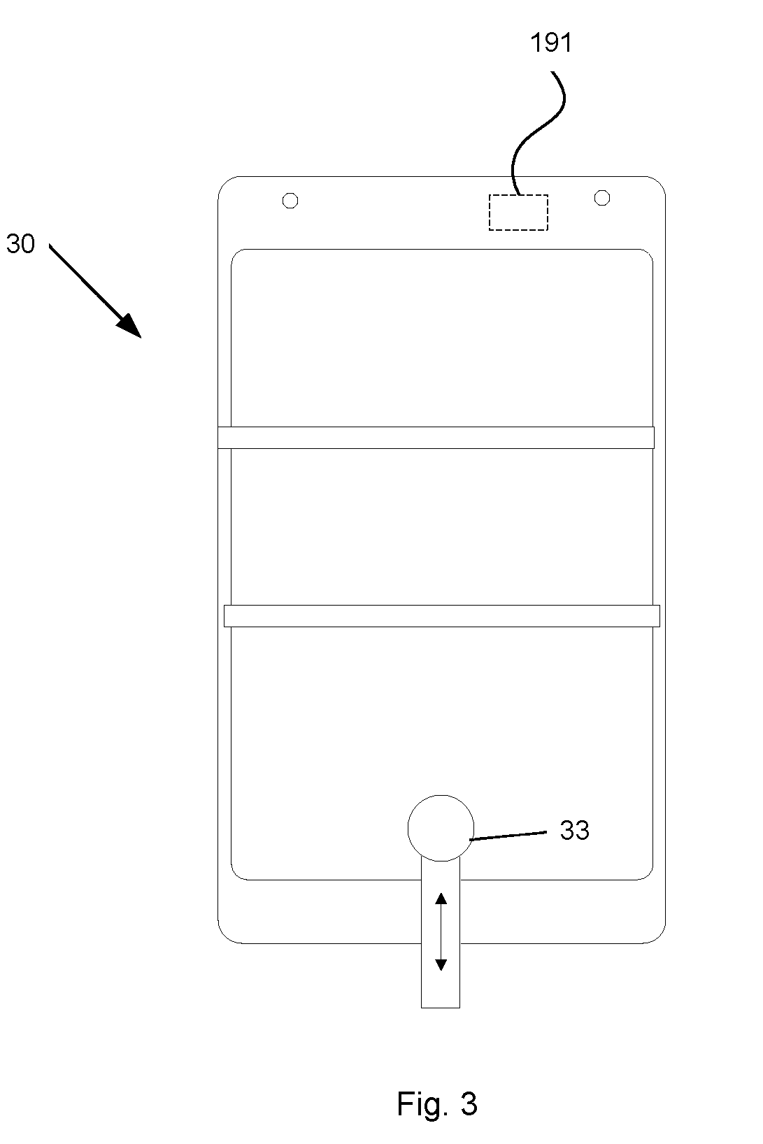 Container, system and method for providing a solution