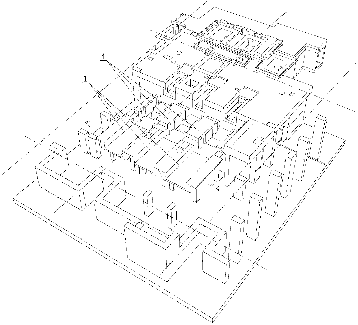 Online mounting method for mills on existing rolling lines