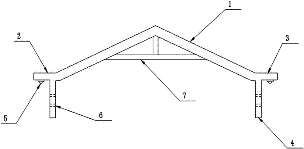 Sliding rail type supporting beam of warehouse