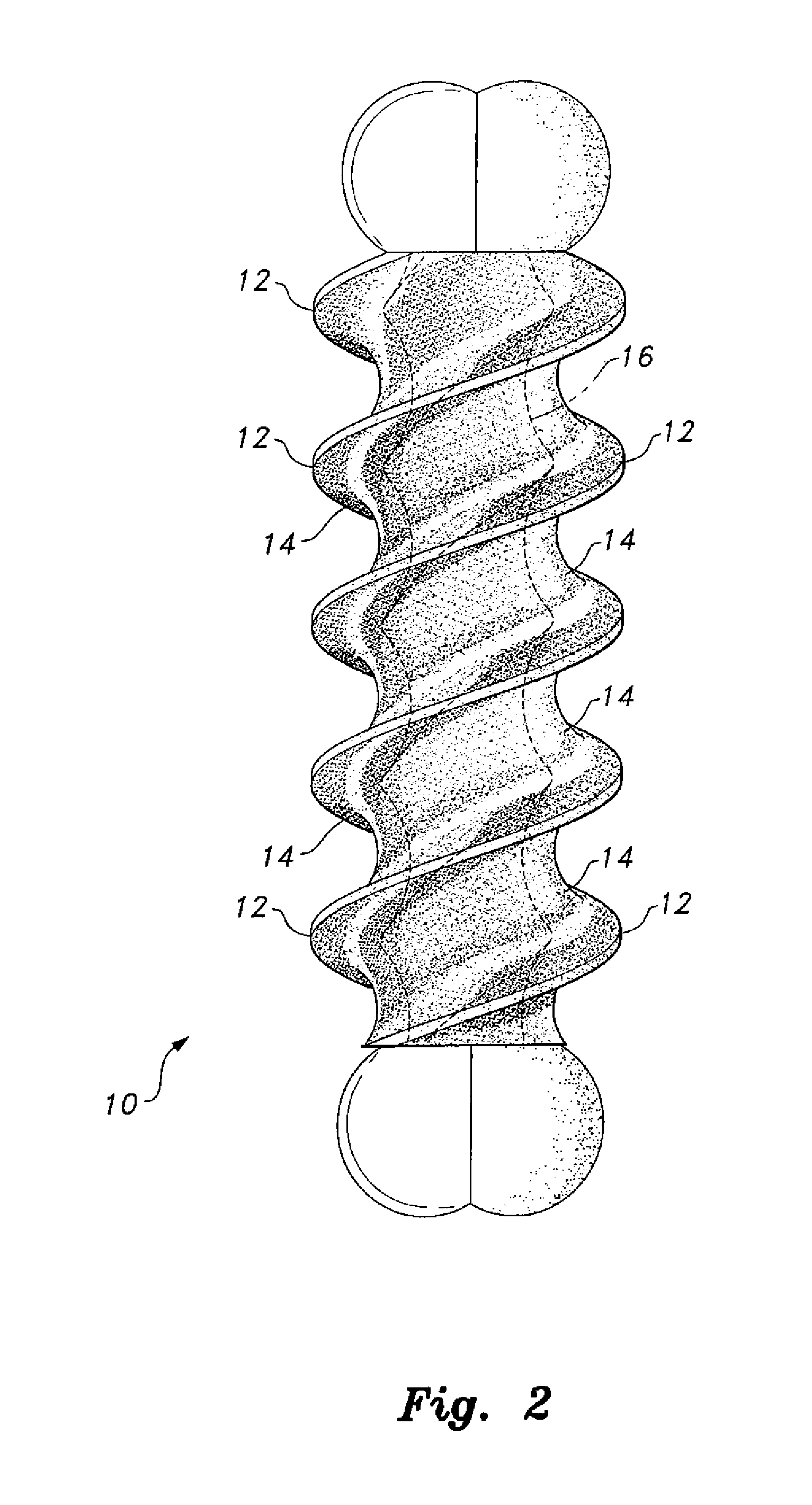 Helix-shaped dog chew