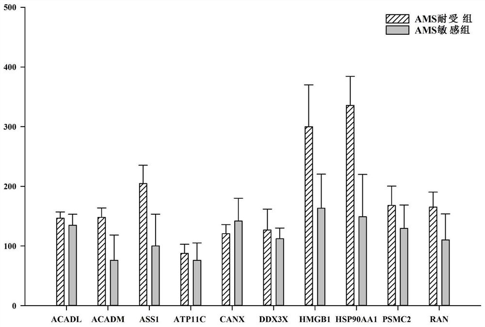 Plasma protein markers for predicting the risk of acute mountain sickness and their application in the preparation of diagnostic ams susceptibility kits