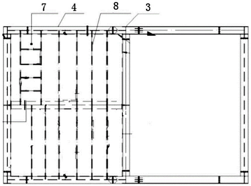 Panel enclosing structure for air-separation cold box