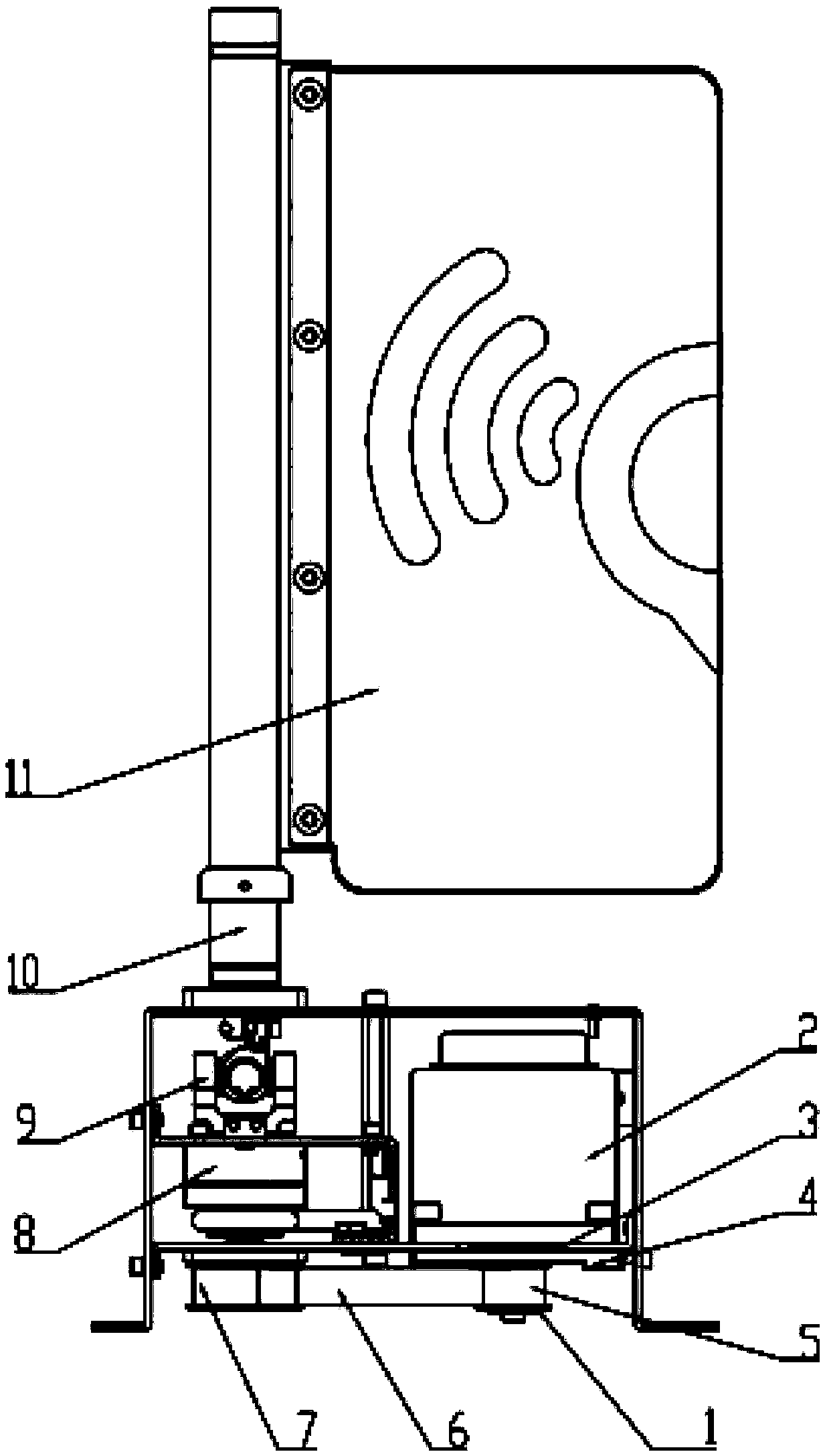 Flapping door unit transmission mechanism and flapping door unit
