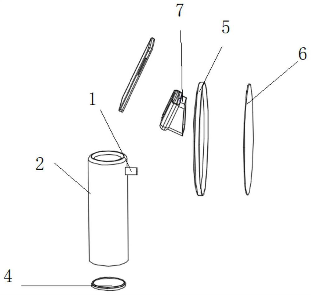 Mobile phone positioning and mounting structure of skin testing equipment