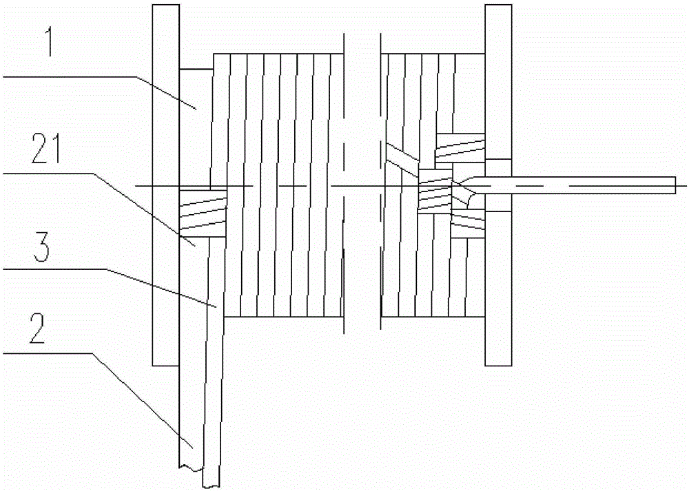Winding method for multiple radial parallel winding layer distribution transformer coils