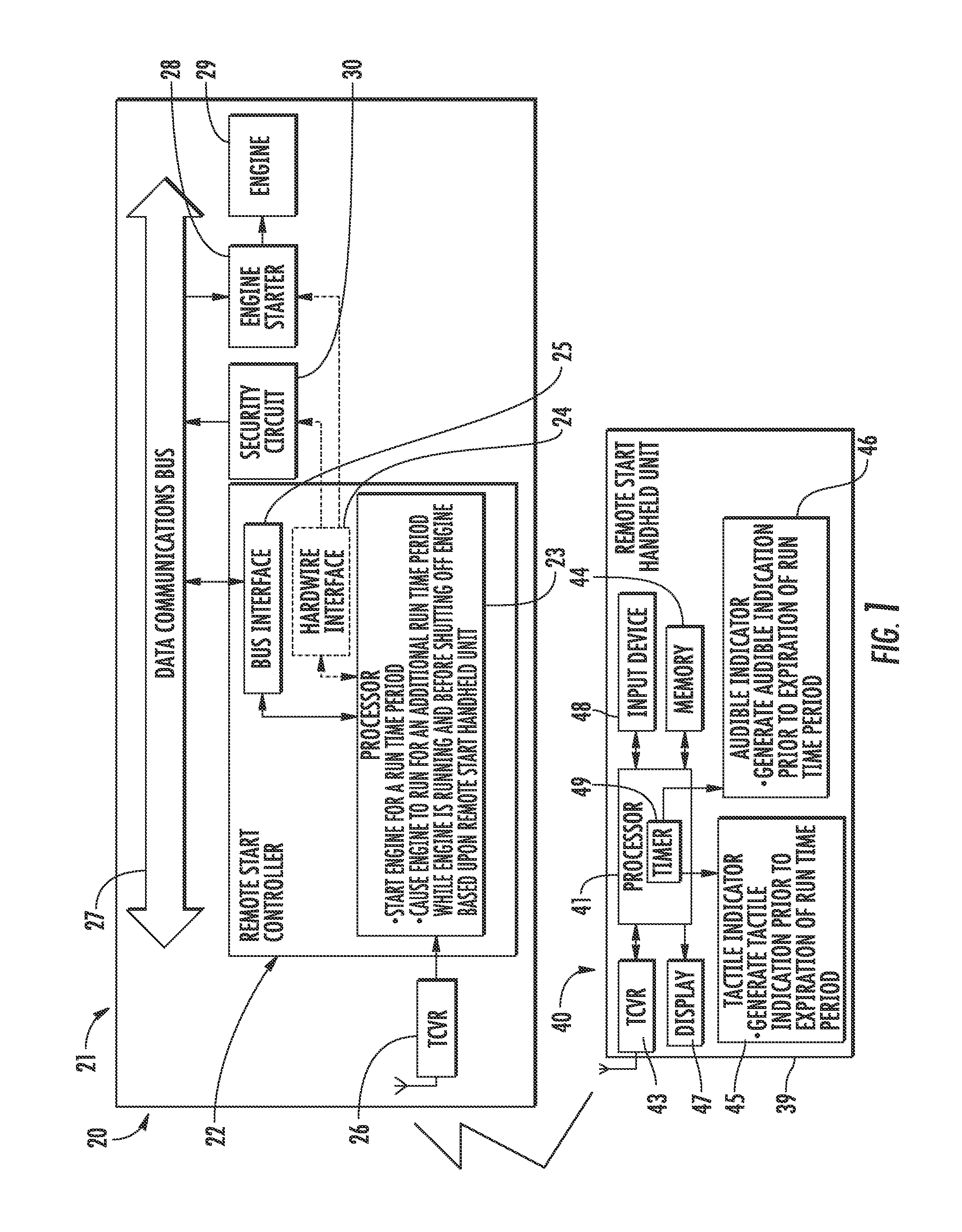 Remote vehicle starting system providing a tactile indication relating to remote starting and associated methods
