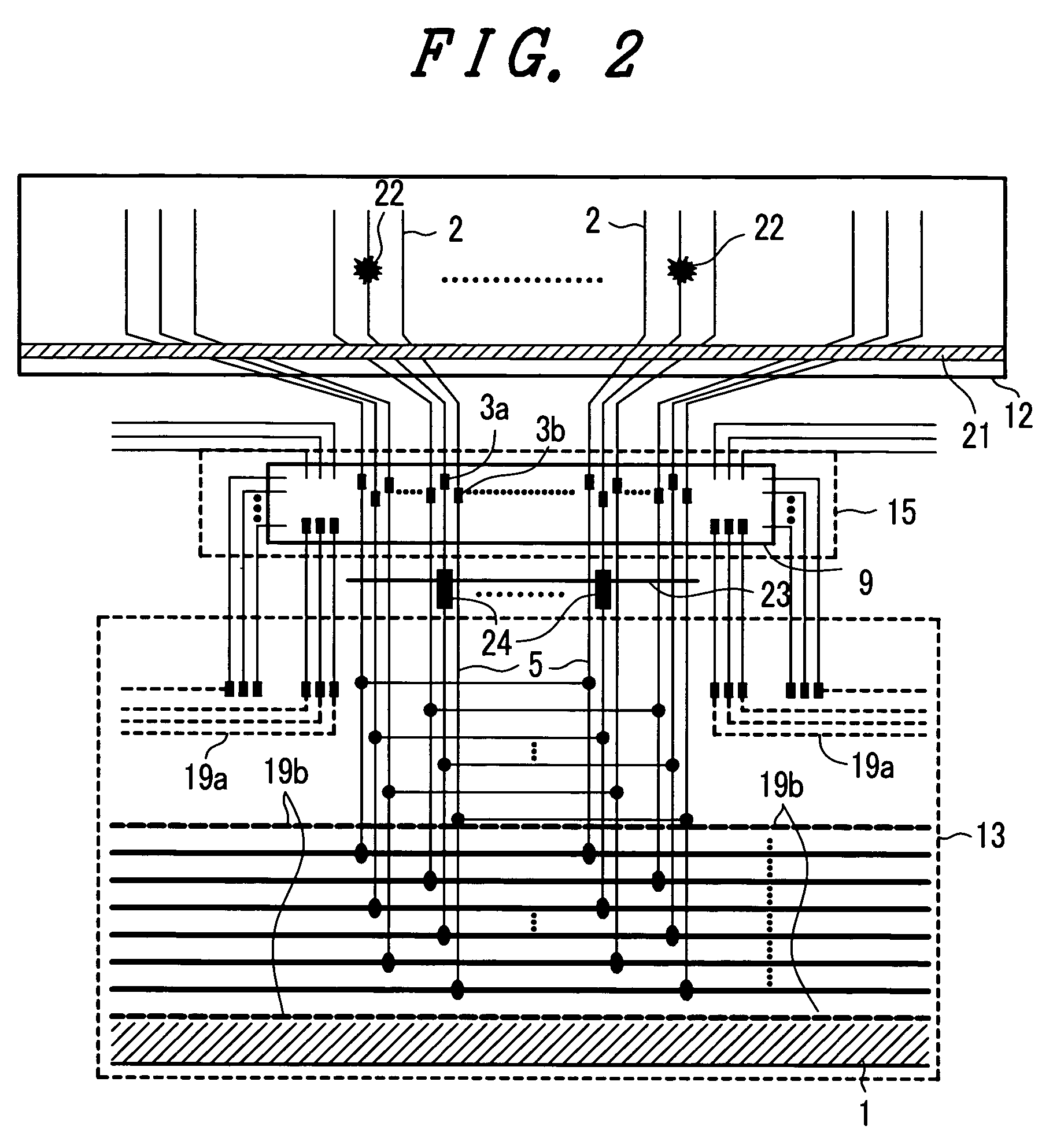 Active matrix type display device having antistatic lines used as repair lines