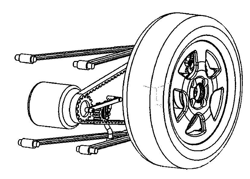 Double trailing arm type suspension fork wheel edge drive structure of new-type electric car