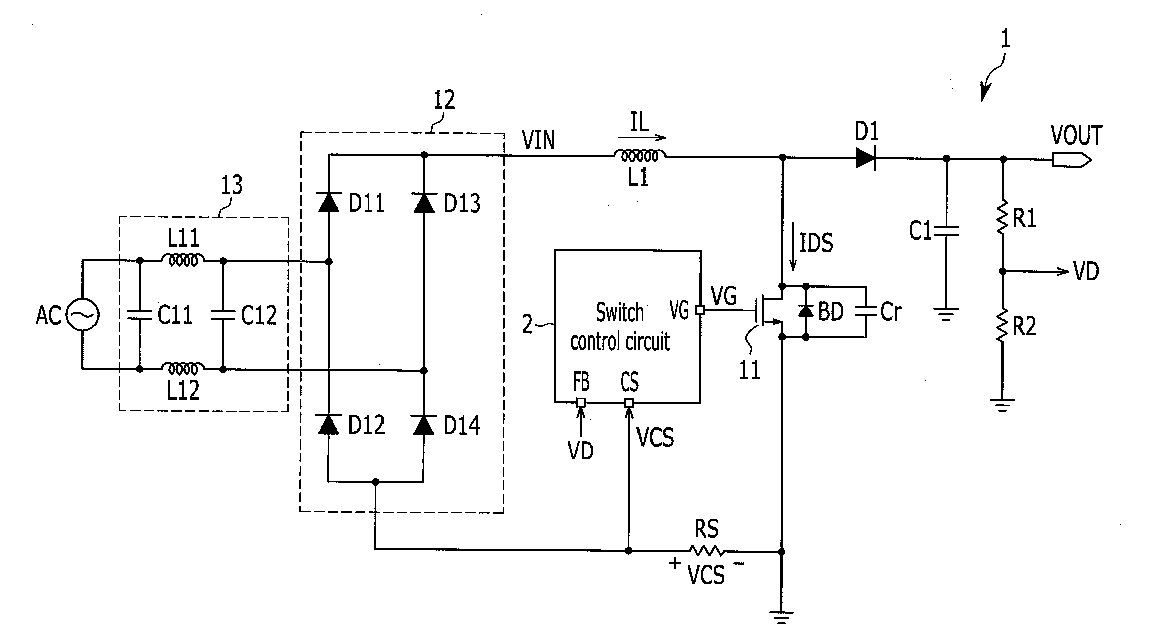Switch control circuit, converter using the same, and switch control method