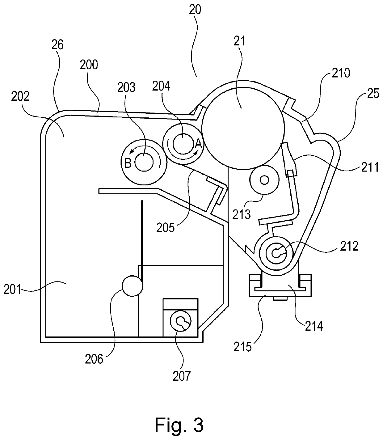 Image forming apparatus having a mountable unit for discharging developer