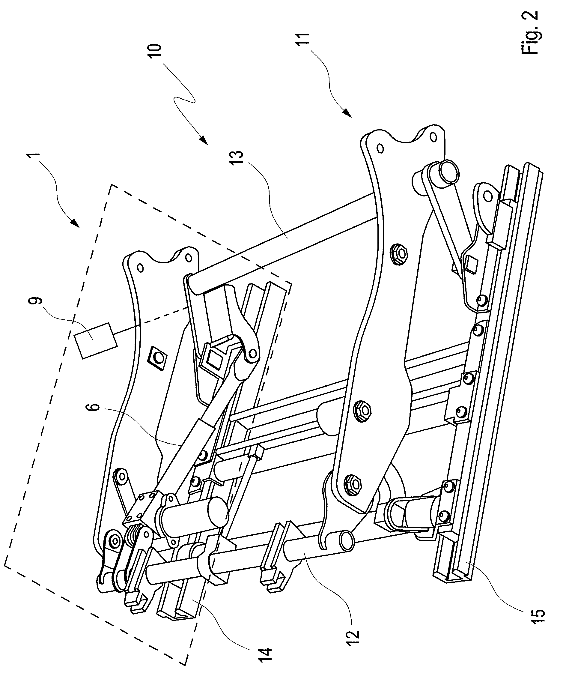 Height adjustment device for a vehicle seat