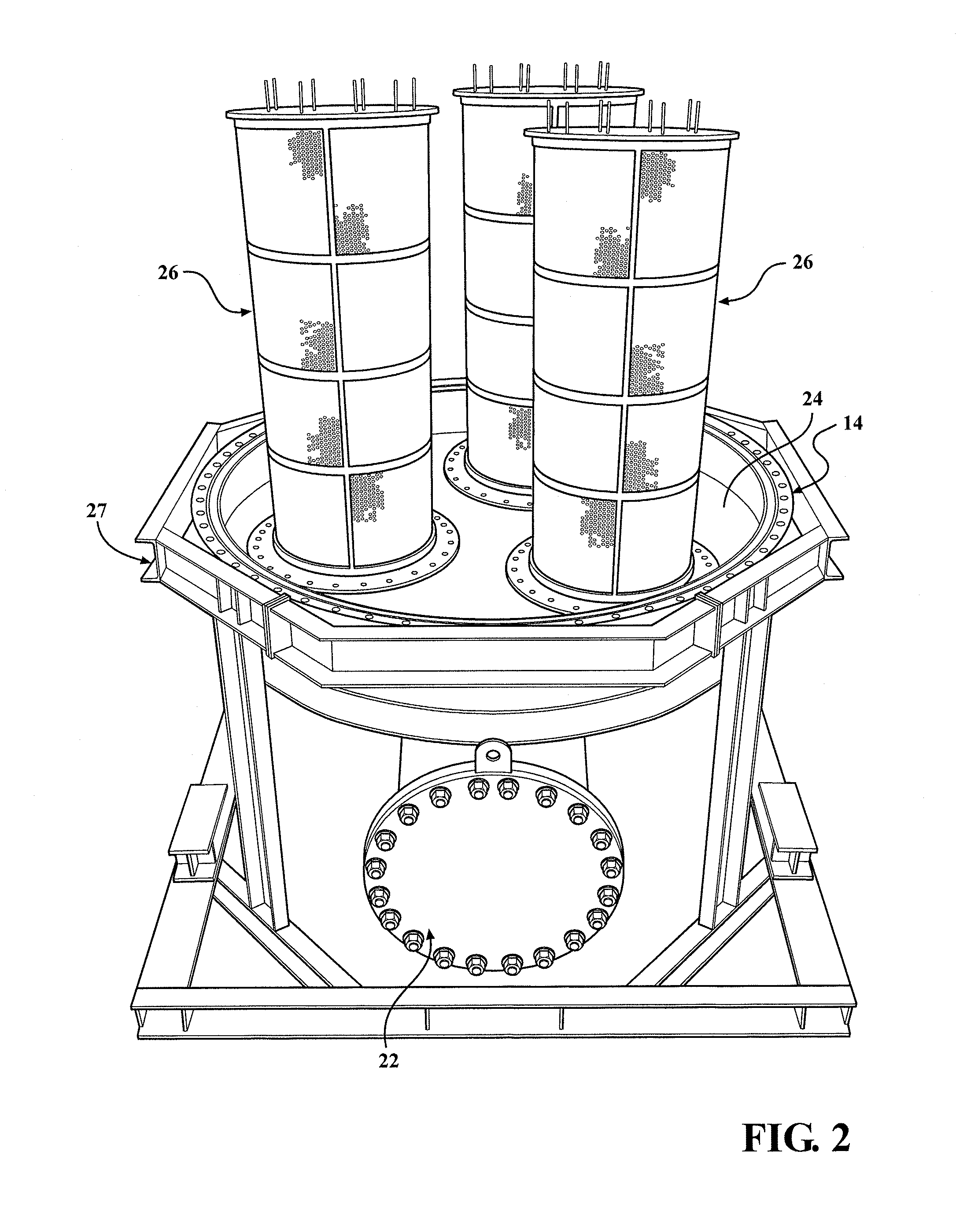 Ammonia Oxidation Reactor With Internal Filter Element