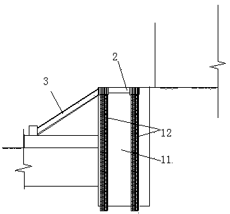 Cement mixing pile composite supporting system provided with peripheral concrete members