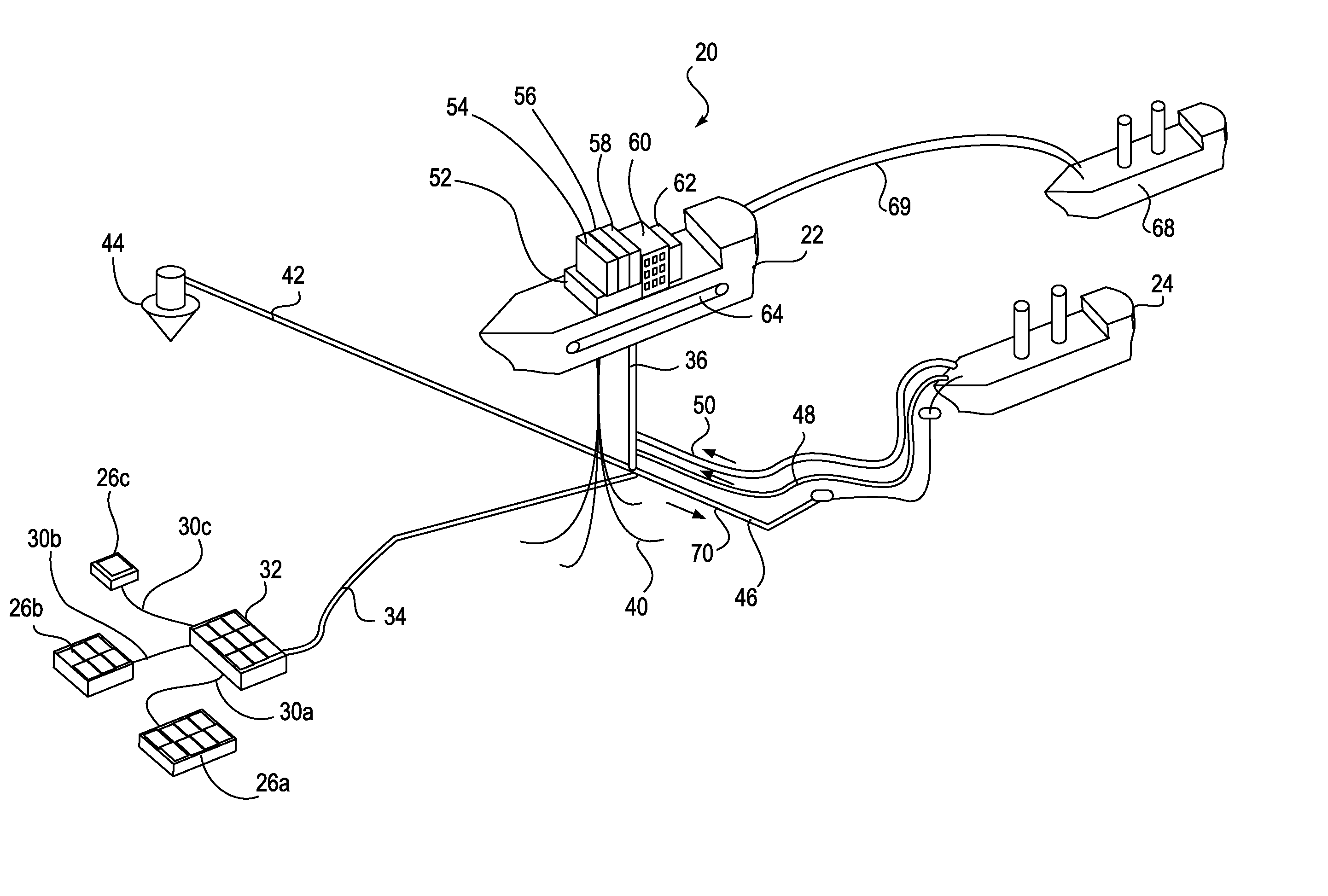METHOD, SYSTEM, AND PRODUCTION AND STORAGE FACILITY FOR OFFSHORE LPG and LNG PROCESSING OF ASSOCIATED GASES