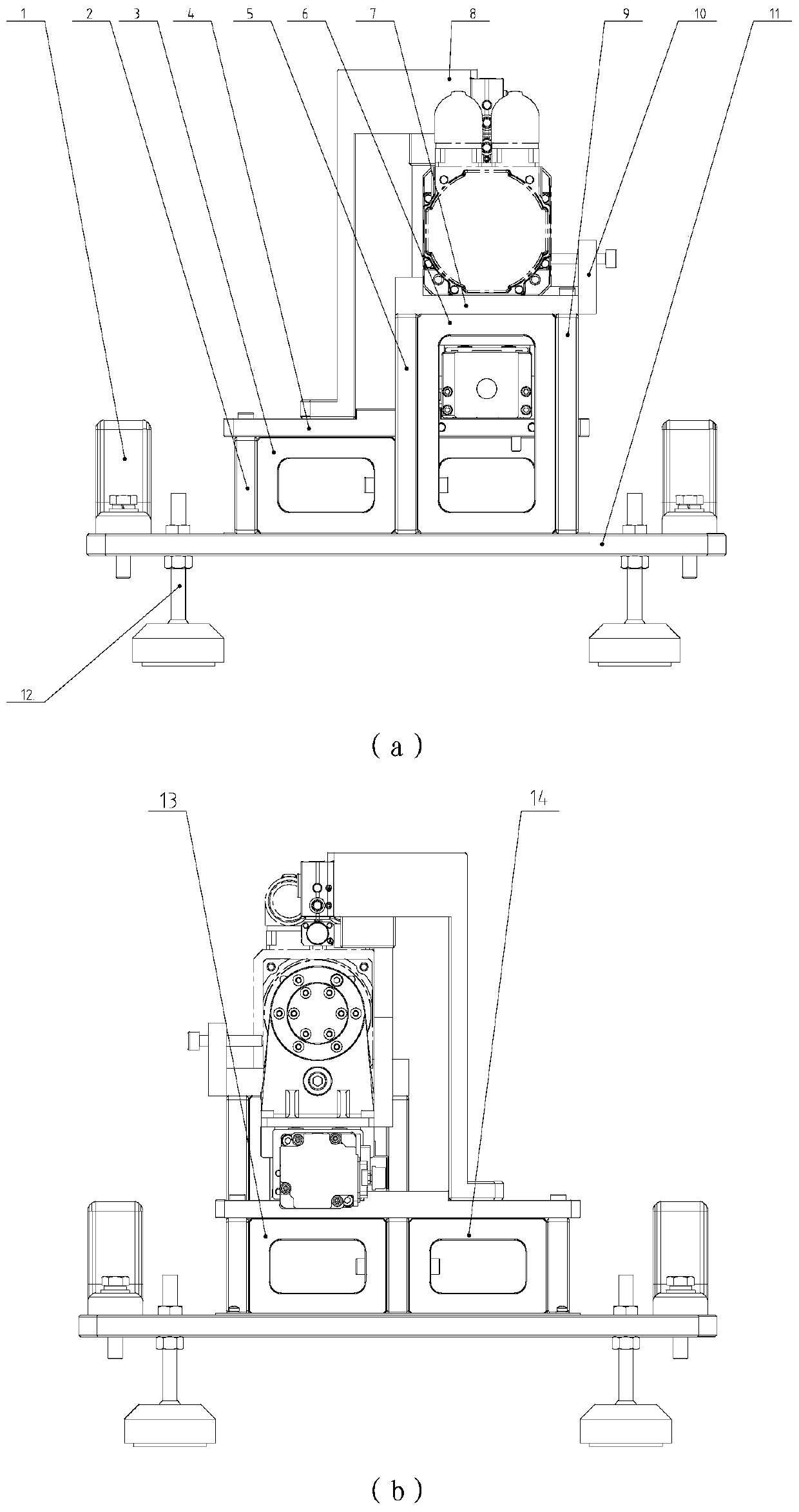 A high-precision ultra-high pressure liquid phase simulation load accumulation error test platform