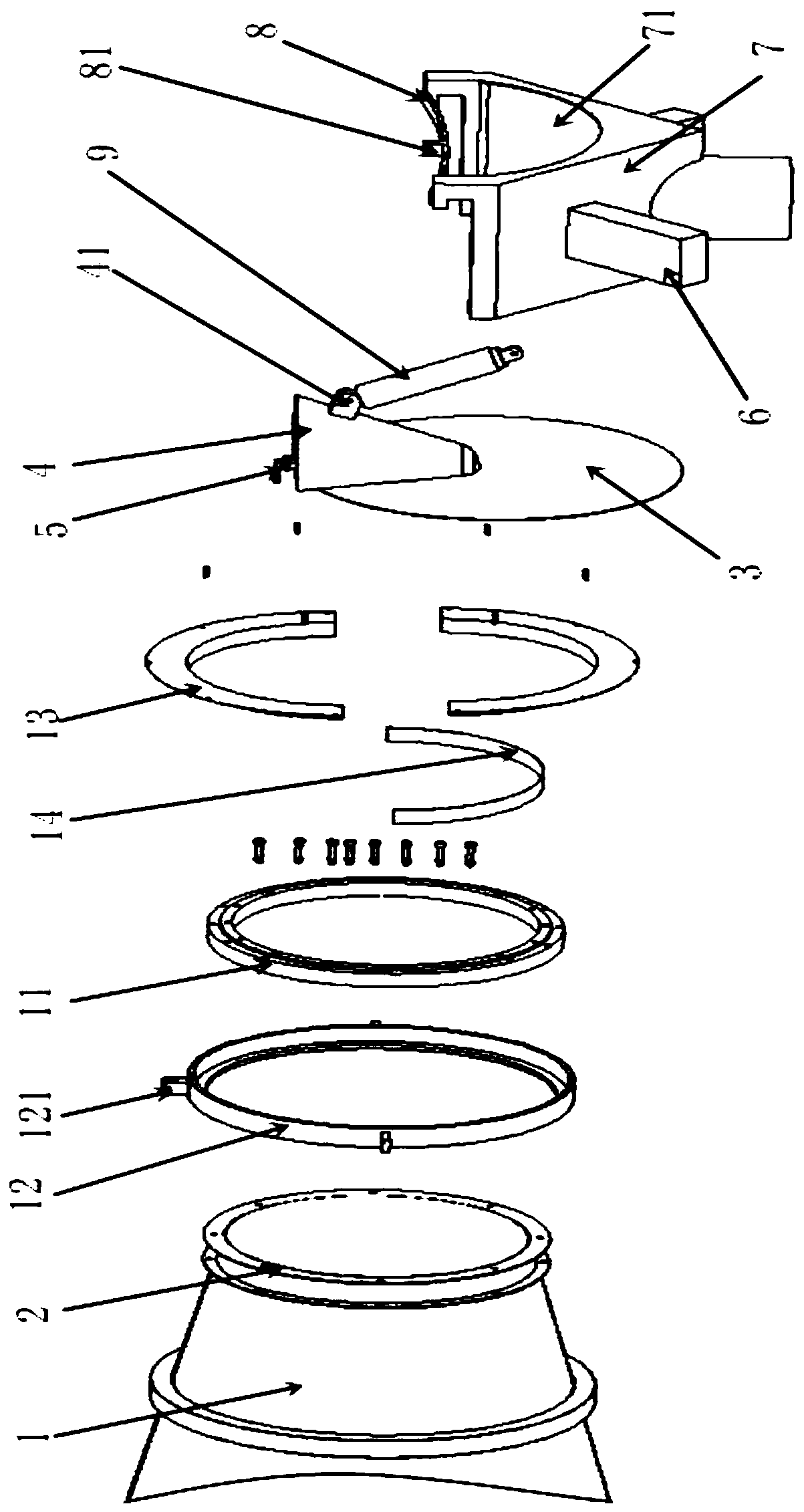 Lifting type tail cover sealing device for concrete stirring transport vehicle and using method