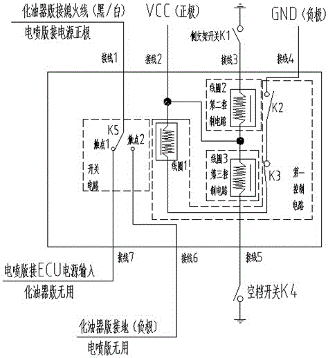 Motorcycle side bracket flameout controller and control method thereof