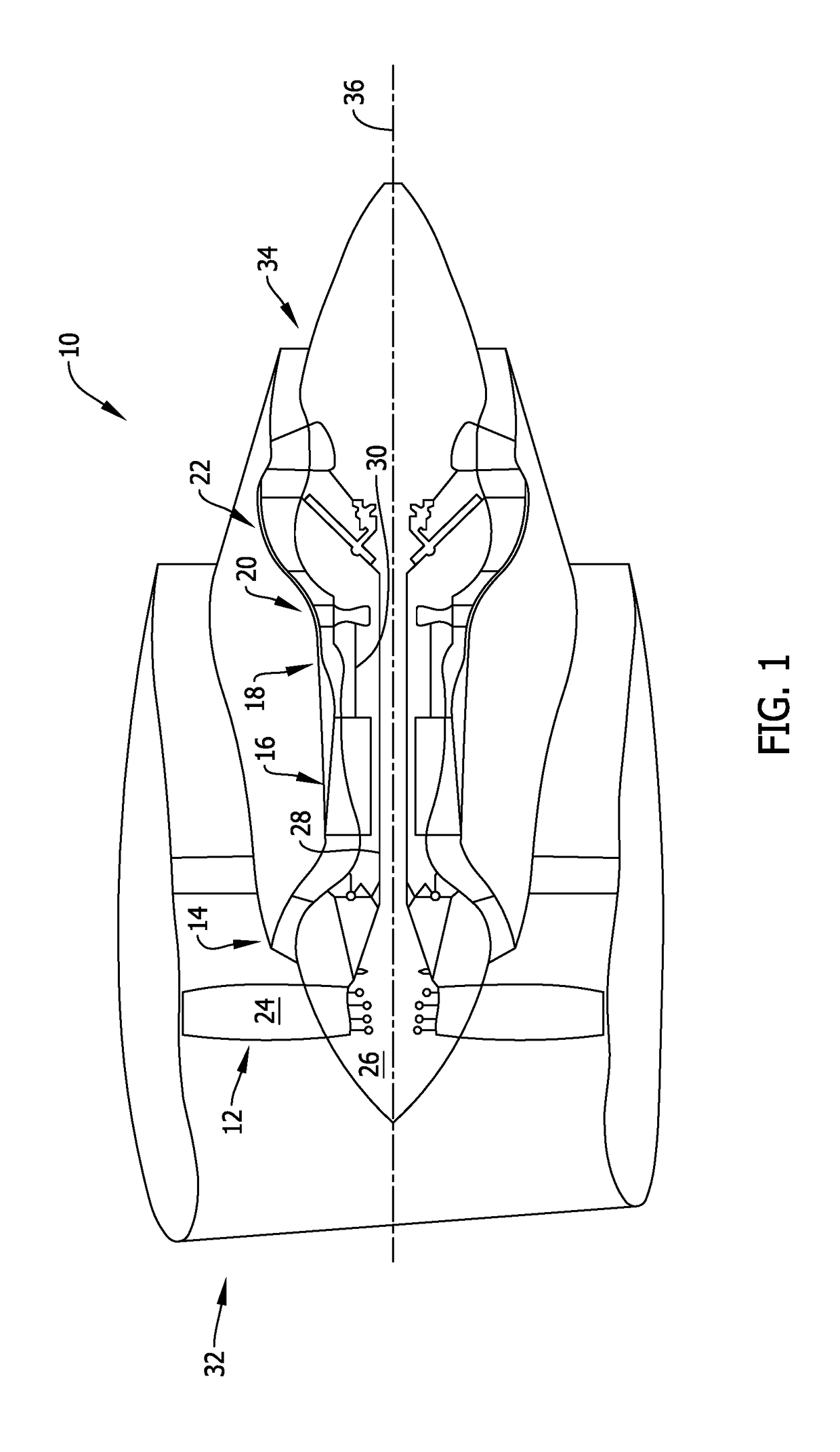 Turbine engine and method of cooling thereof