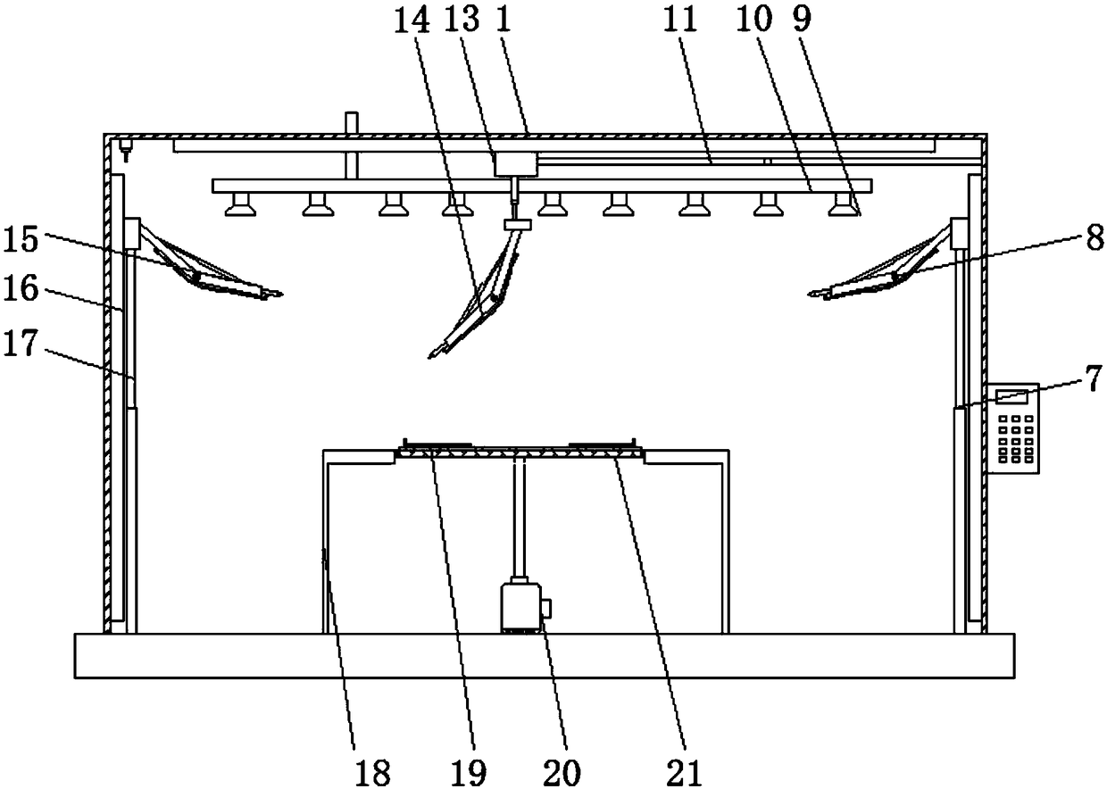 Automobile component spraying tool