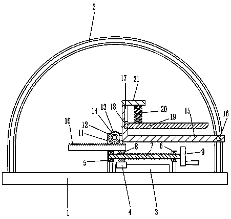 Panel turnover device for tunnel construction