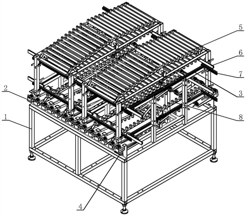 Temporary storage warehouse for box covers of medical waste turnover boxes