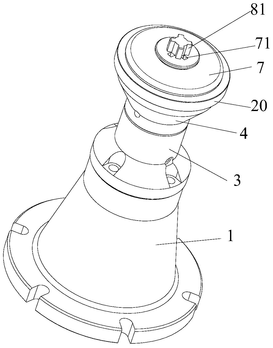 Conical hole type gear hydraulic clamp